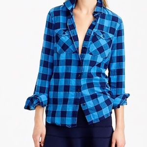 J. Crew Blue Buffalo Check Shirt